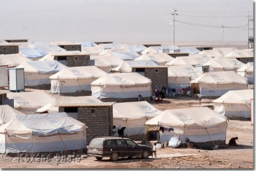 Tentes de réfugiés yézidis du Sinjar - Khanki