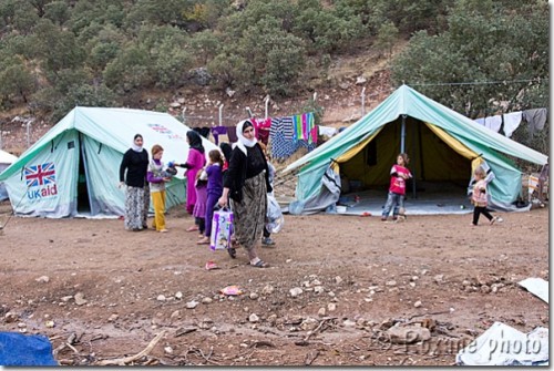 Tentes de réfugiés à Lalesh