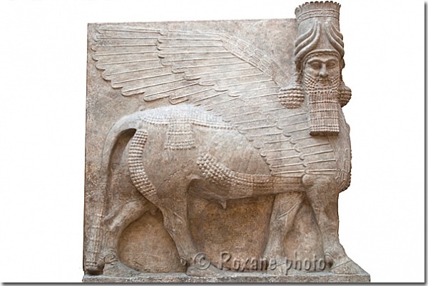 Taureau ailé  de Khorsabad - Winged bull of Khorsabad - Dur Sharrukin  Musée du Louvre - Paris - France