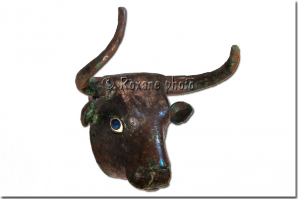 Tête de taureau - Bull's head - Tello - Musée du Louvre - Paris - France