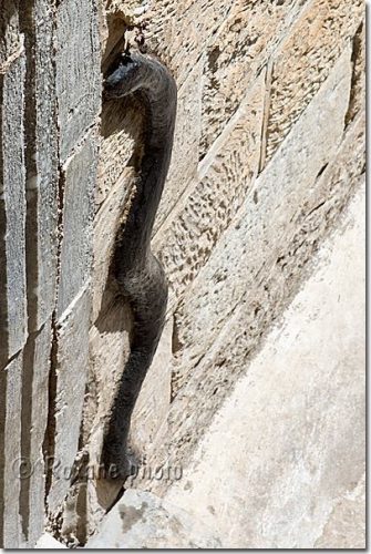 Serpent noir à l'entrée du Temple de Lalesh - Black snake on the Yazidi Temple of Lalesh