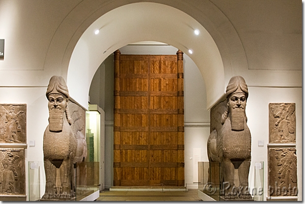 Lions androcéphales ailés de Nimrud et porte de Balawat - Winged lions from Nimrud and the Balawat's gate - British museum - Londres - London